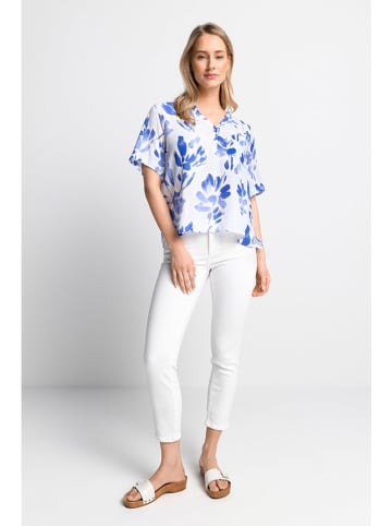 Rich & Royal Bluse in Weiß/ Blau