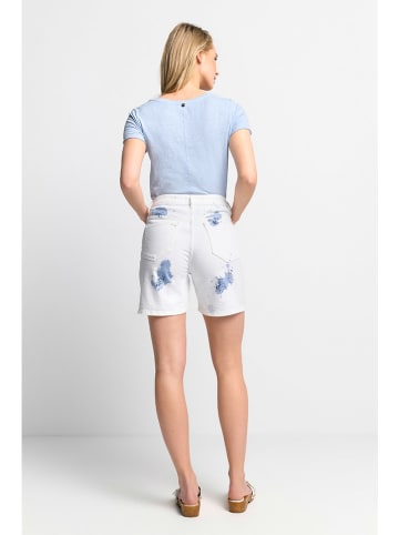 Rich & Royal Jeansshorts in Weiß/ Blau