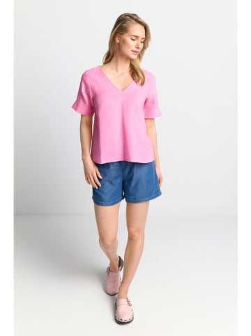 Rich & Royal Leinen-Bluse in Rosa