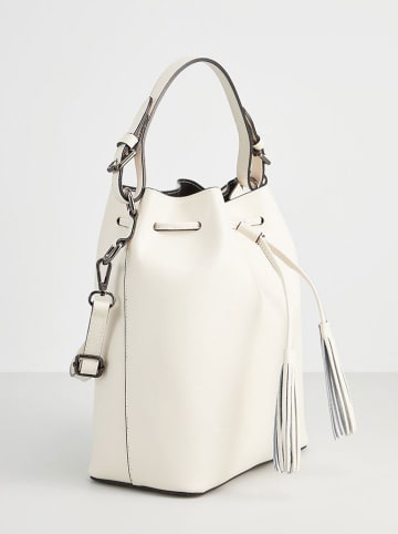 maison héritage PARIS Leder-Henkeltasche "Jila Box" in Creme - (B)26 x (H)29 x (T)13 cm