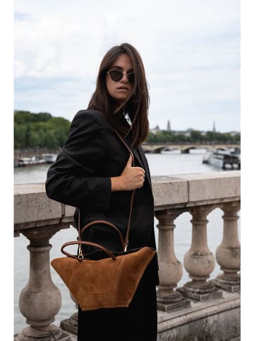 maison héritage PARIS Leder-Shopper "Saphir" in Hellbraun - (B)43 x (H)25 x (T)8 cm