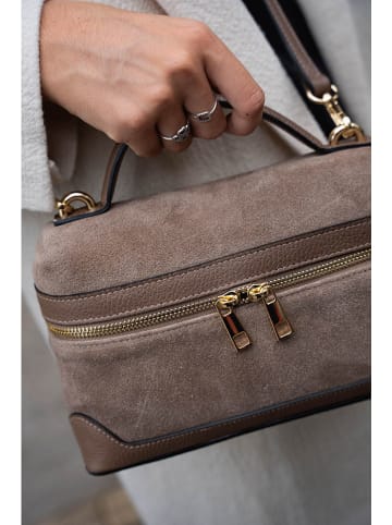 maison héritage PARIS Leder-Henkeltasche "Simos" in Hellbraun - (B)25 x (H)22 x (T)10 cm