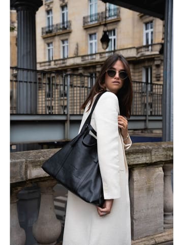 maison héritage PARIS Skórzany shopper bag "Malta" w kolorze czarnym - 52 x 31 cm