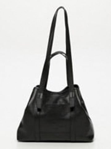 maison héritage PARIS Skórzany shopper bag "Malta" w kolorze czarnym - 52 x 31 cm