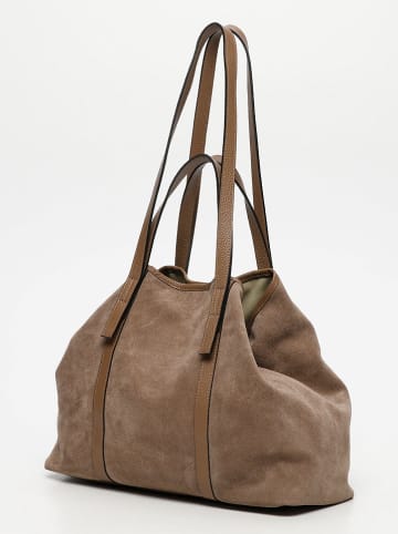 maison héritage PARIS Leder-Shopper "Malta" in Hellbraun - (B)52 x (H)31 cm