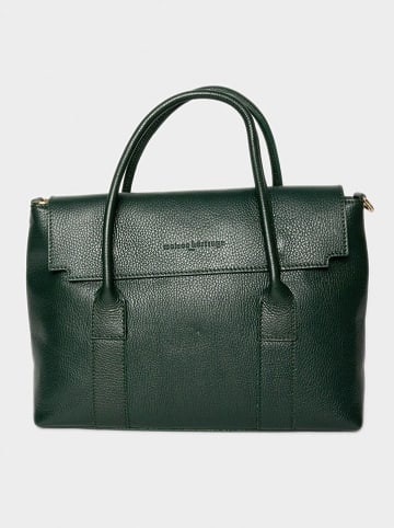 maison héritage PARIS Leren handtas "Elara" donkergroen - (B)35 x (H)26 x (D)12 cm