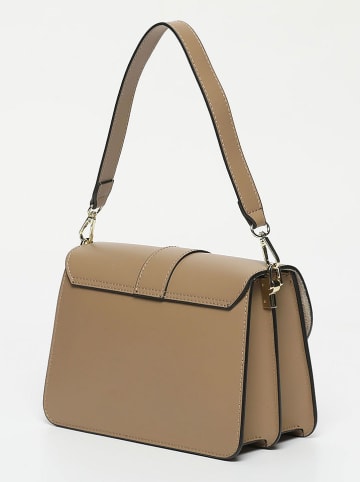 maison héritage PARIS Leder-Schultertasche "Ligou" in Hellbraun - (B)24 x (H)16,5 x (T)12 cm