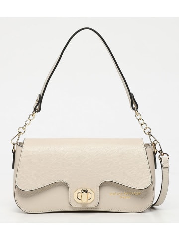 maison héritage PARIS Leder-Schultertasche "Lina" in Beige - (B)28 x (H)14 x (T)7 cm