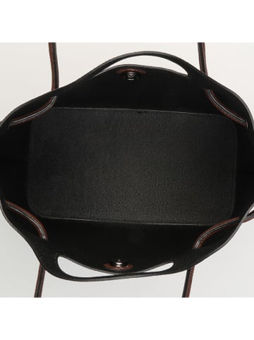 maison héritage PARIS Leren shopper "Prun" bruin - (B)41 x (H)26 x (D)16 cm