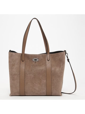 maison héritage PARIS Leder-Shopper "Elis" in Taupe - (B)41 x (H)30 x (T)10 cm