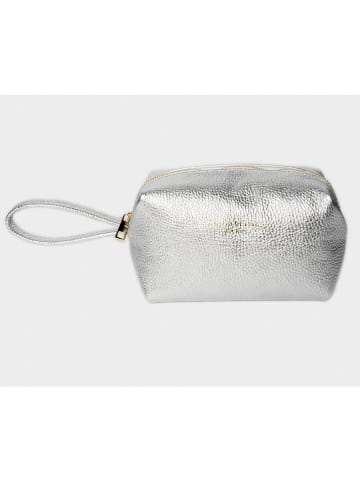 maison héritage PARIS Leder-Kosmetiktasche "Aby" in Silber - (B)21 x (H)12 x (T)9 cm