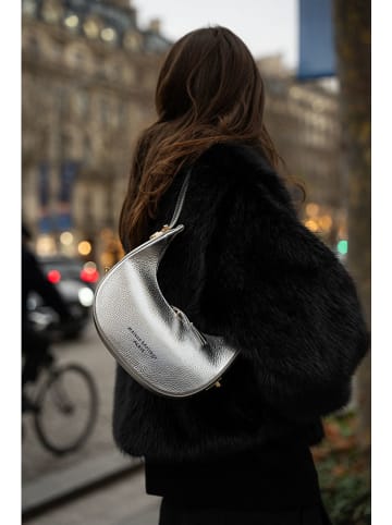 maison héritage PARIS Leder-Schultertasche "Blois" in Silber - (B)22 x (H)20 x (T)7 cm
