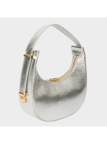 maison héritage PARIS Leder-Schultertasche "Blois" in Silber - (B)22 x (H)20 x (T)7 cm