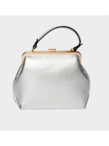 maison héritage PARIS Leren handtas "Usse" zilverkleurig - (B)30 x (H)20 x (D)10 cm