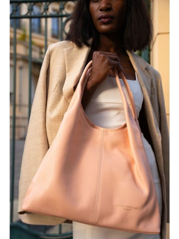 maison héritage PARIS Leder-Schultertasche "Tikki" in Rosa - (B)40 x (H)28 x (T)14 cm