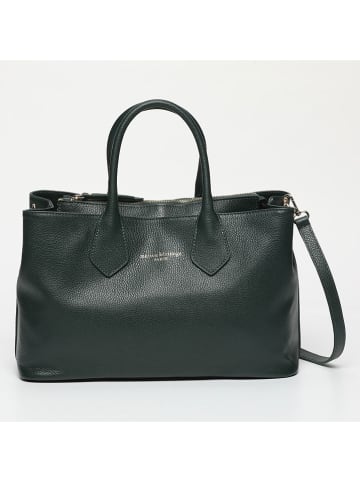 maison héritage PARIS Leren handtas "Milia" donkergroen - (B)40 x (H)22,5 x (D)16 cm