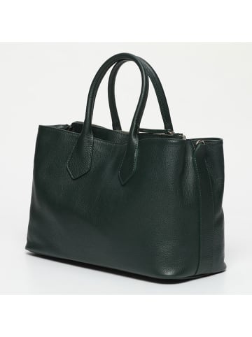 maison héritage PARIS Leren handtas "Milia" donkergroen - (B)40 x (H)22,5 x (D)16 cm