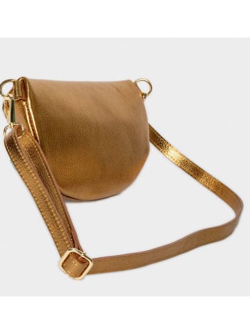 maison héritage PARIS Leren borstbuidel "Kimi" goudkleurig - (B)28 x (H)15 x (D)5 cm
