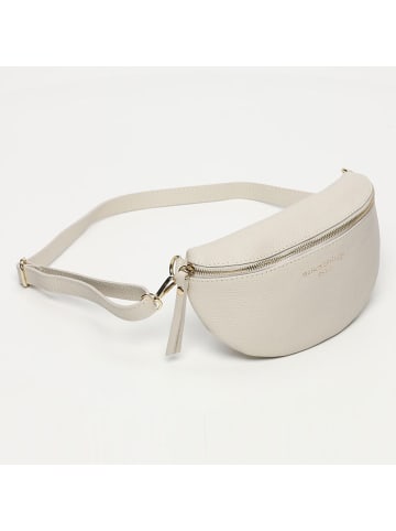 maison héritage PARIS Leren borstbuidel "Kimi" crème - (B)28 x (H)15 x (D)5 cm