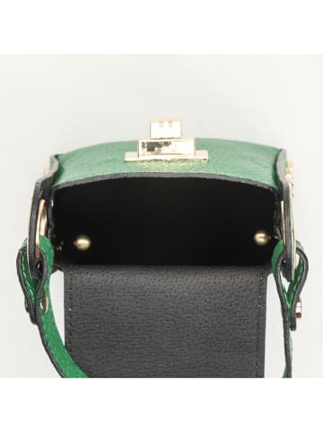 maison héritage PARIS Leder-Handytasche "Vera" in Grün - (B)12 x (H)17 x (T)5 cm