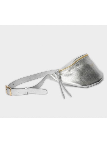 maison héritage PARIS Leder-Brustbeutel "Rachel" in Silber - (B)34 x (H)17 cm