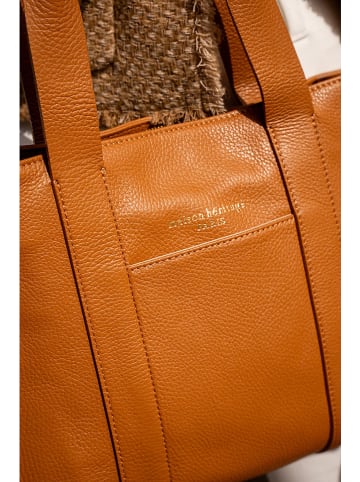 maison héritage PARIS Leder-Schultertasche "Sky" in Hellbraun - (B)38 x (H)27 x (T)9 cm