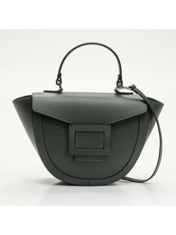 maison héritage PARIS Leder-Henkeltasche "Votti" in Dunkelgrün - (B)28 x (H)21 x (T)9 cm