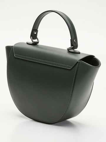 maison héritage PARIS Leder-Henkeltasche "Votti" in Dunkelgrün - (B)28 x (H)21 x (T)9 cm
