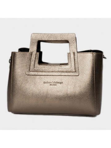maison héritage PARIS Leren handtas "Jini" goudkleurig - (B)30 x (H)22 x (D)10 cm