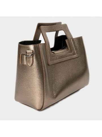 maison héritage PARIS Leren handtas "Jini" goudkleurig - (B)30 x (H)22 x (D)10 cm