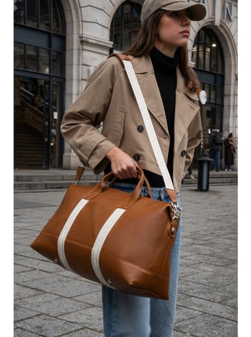 maison héritage PARIS Leder-Weekender "Saul MH" in Hellbraun - (B)53 x (H)35 x (T)18 cm