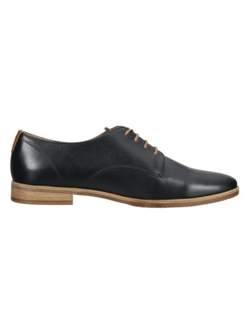 Gabor Leder-Schnürschuhe in Schwarz/ Hellbraun
