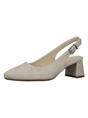 Gabor Leder-Slingpumps in Beige
