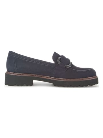 Gabor Leren mocassins donkerblauw/lichtbruin