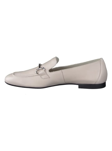 Paul Green Skórzane slippersy w kolorze kremowym