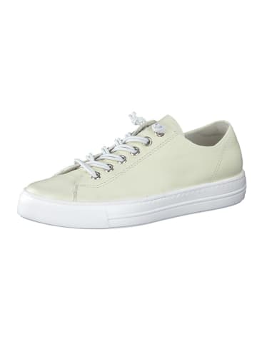 Paul Green Leder-Sneakers in Gelb/ Weiß