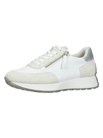 Paul Green Leder-Sneakers in Weiß/ Creme/ Silber