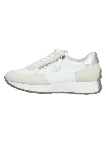 Paul Green Leder-Sneakers in Weiß/ Creme/ Silber
