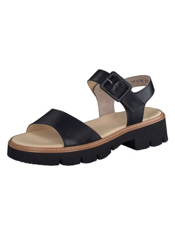 Paul Green Leder-Sandalen in Schwarz