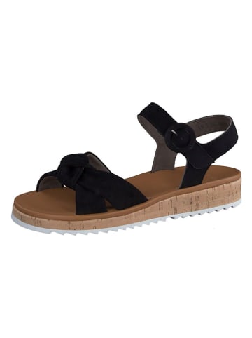 Paul Green Leren sandalen zwart