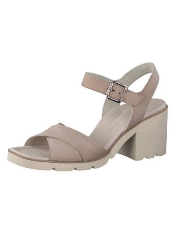 Paul Green Leder-Sandaletten in Beige
