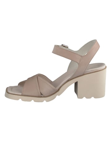 Paul Green Leren haksandalen beige