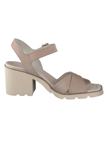 Paul Green Leder-Sandaletten in Beige