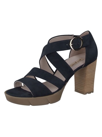 Paul Green Leren haksandalen donkerblauw
