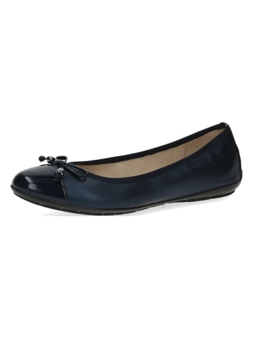 Caprice Leder-Ballerinas in Dunkelblau