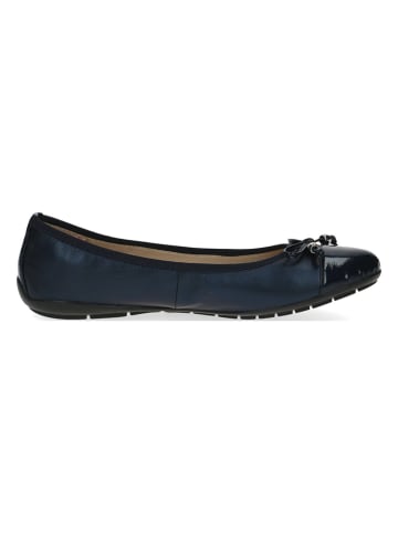 Caprice Leder-Ballerinas in Dunkelblau