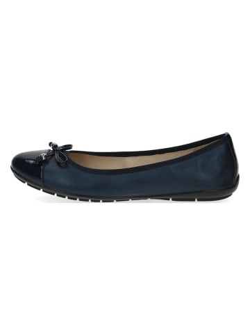 Caprice Leder-Ballerinas in Dunkelblau
