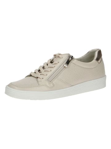 Caprice Leder-Sneakers in Beige