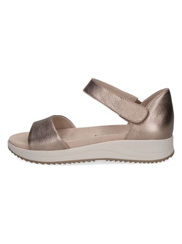 Caprice Leder-Sandalen in Hellbraun