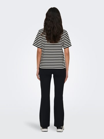 ONLY Shirt in Creme/ Schwarz